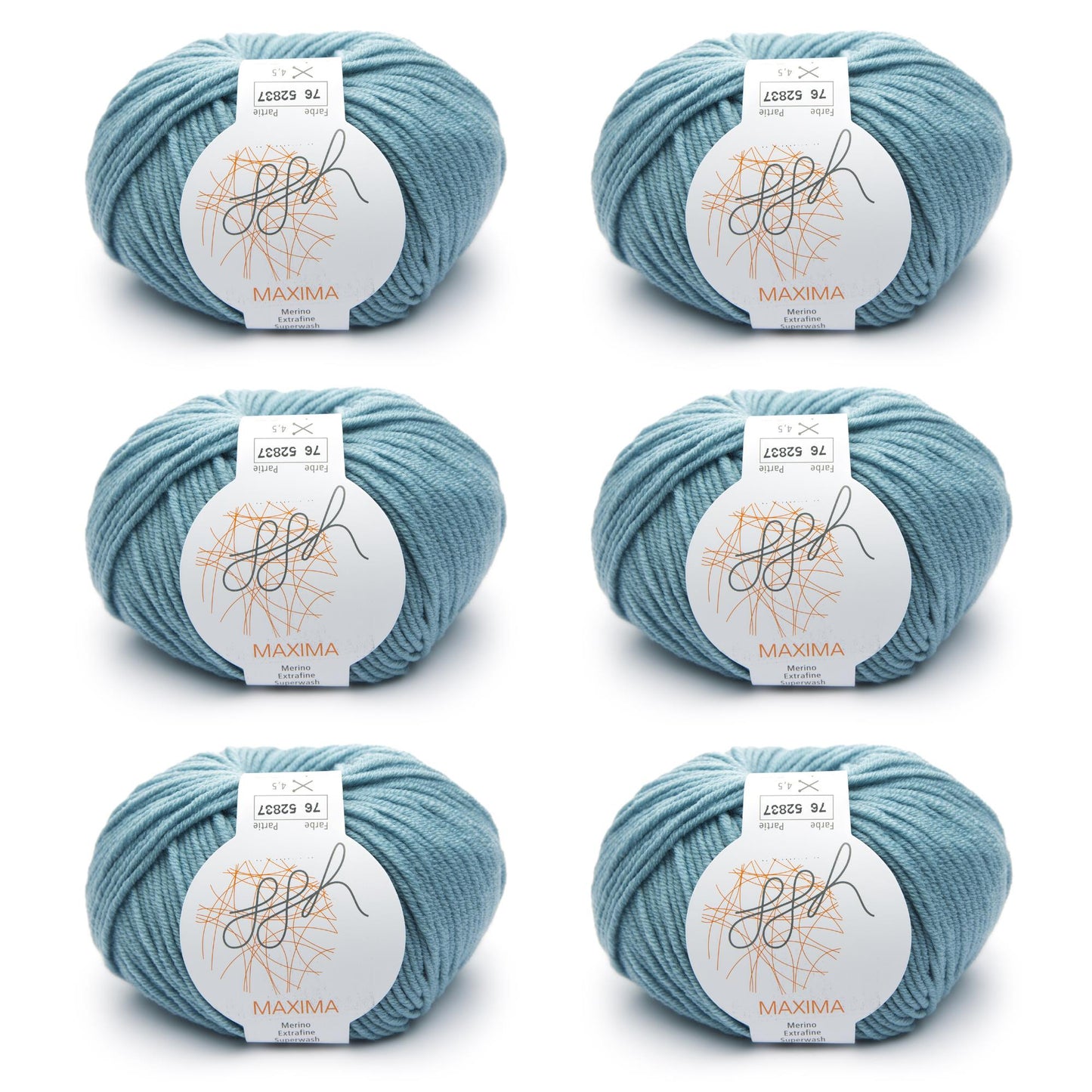 ggh Maxima Box | 300g Set (6x50g) – 076 – Arktisblau - Handarbeiten - 1