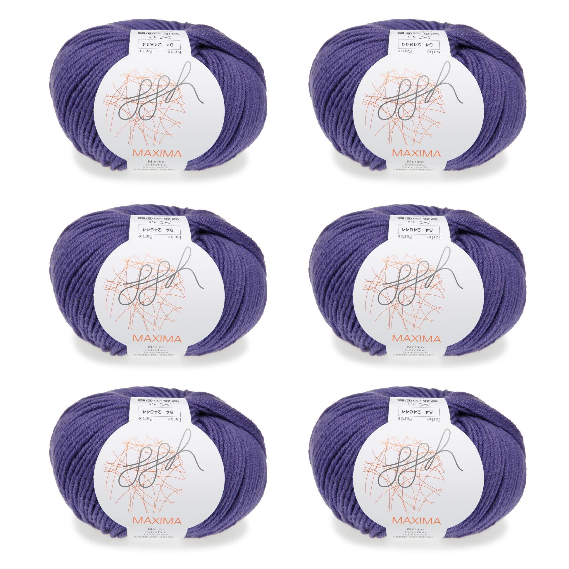 ggh Maxima Box | 300g Set (6x50g) – 084 – Lila - Handarbeiten - 1