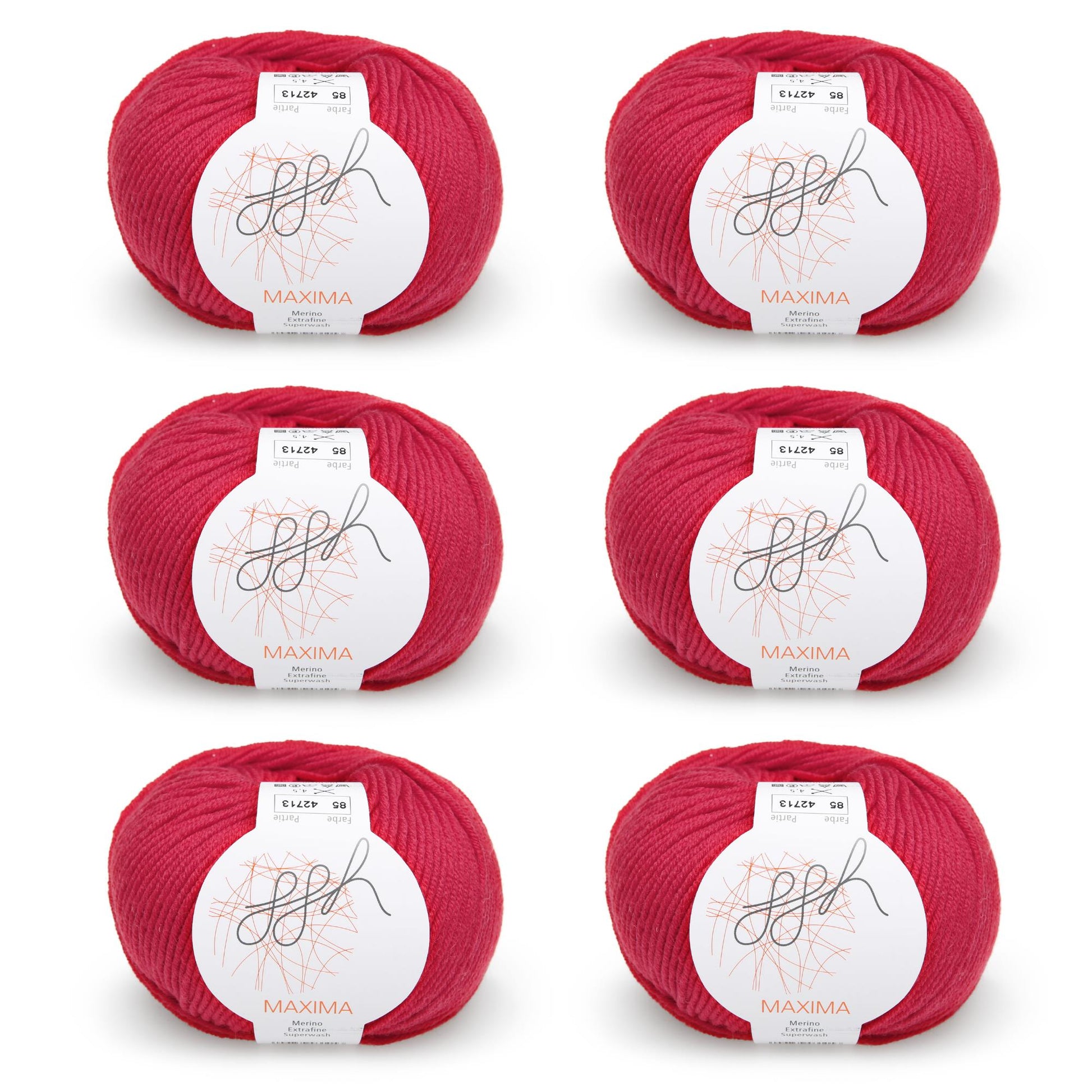 ggh Maxima Box | 300g Set (6x50g) – 085 – Rot - Handarbeiten - 1