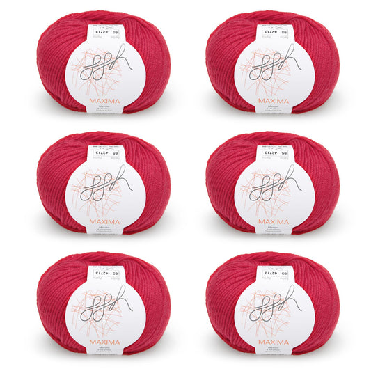 ggh Maxima Box | 300g Set (6x50g) – 085 – Rot - Handarbeiten - 1