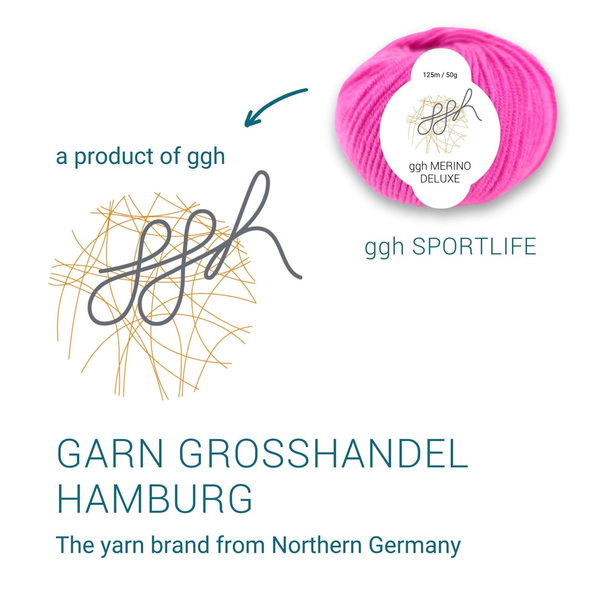 ggh Merino Deluxe - 300g Set (6x50g) - 012 - Pink - Strickwolle - Handarbeiten - 6