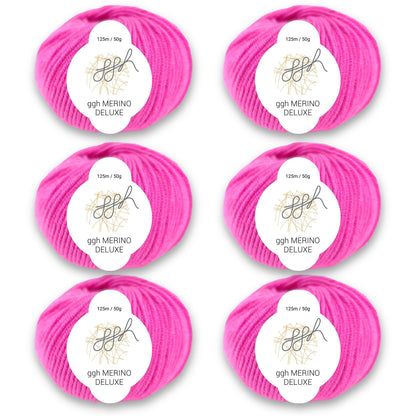 ggh Merino Deluxe - 300g Set (6x50g) - 012 - Pink - Strickwolle - Handarbeiten - 1