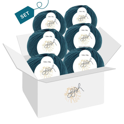 ggh Merino Deluxe - 300g Set (6x50g) - 017 - Jägergrün - Strickwolle - Handarbeiten - 4