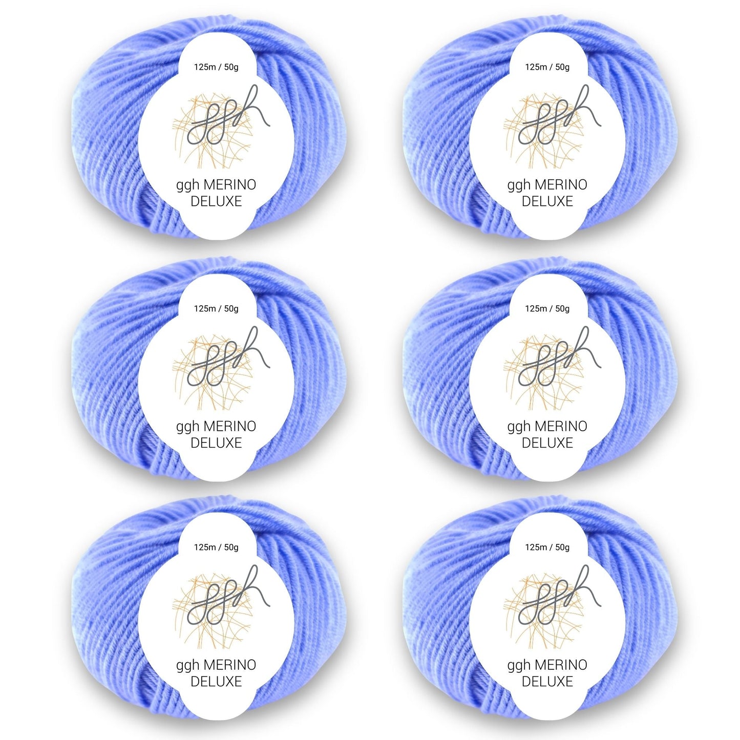 ggh Merino Deluxe - 300g Set (6x50g) - 023 - Hellblau - Strickwolle - Handarbeiten - 1