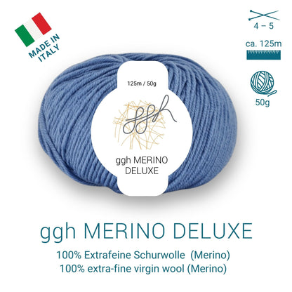 ggh Merino Deluxe - 300g Set (6x50g) - 024 - Himmelblau - Strickwolle - Handarbeiten - 5