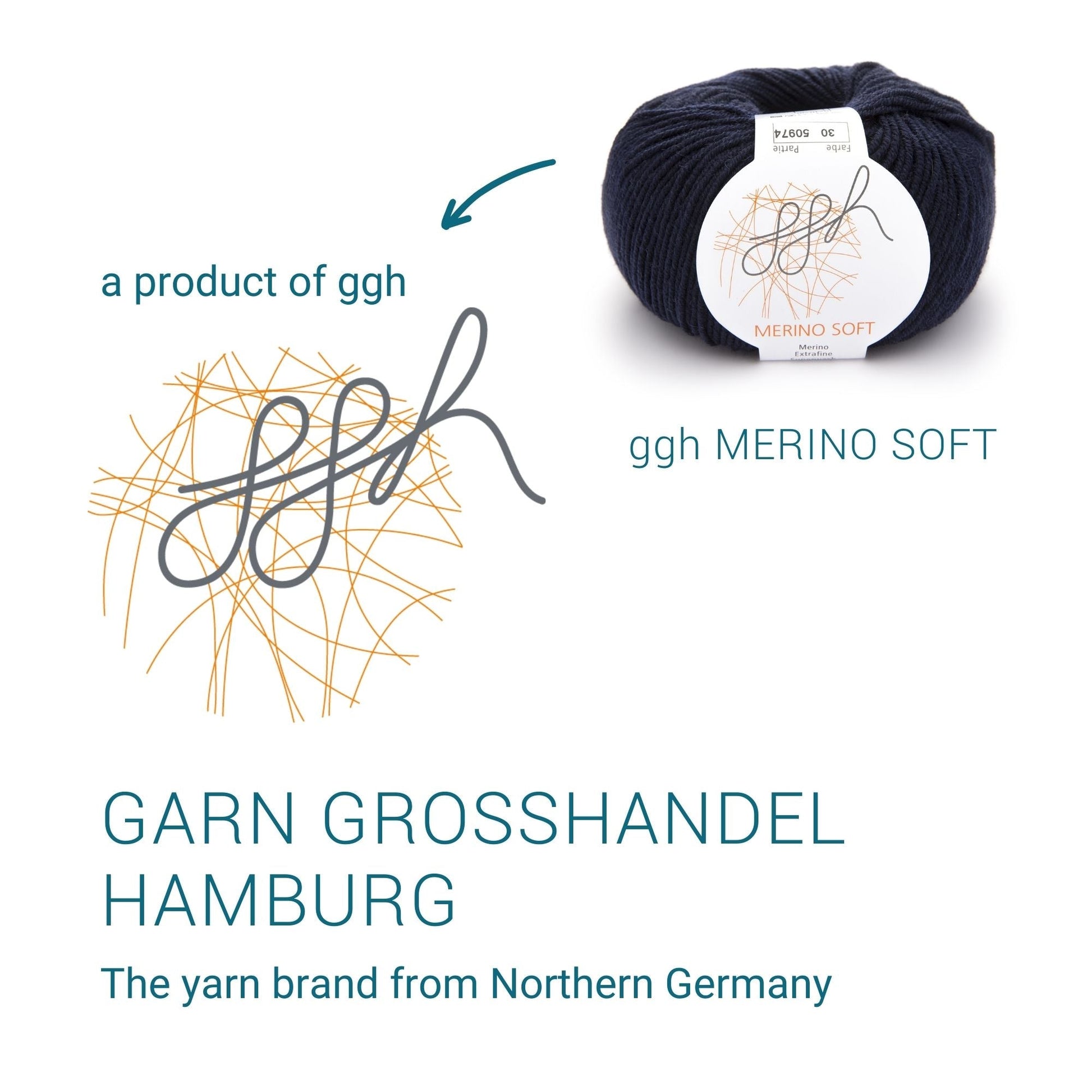 ggh Merino Soft | Merinowolle | 170m/50g | 030 - Marine - Handarbeiten - 4
