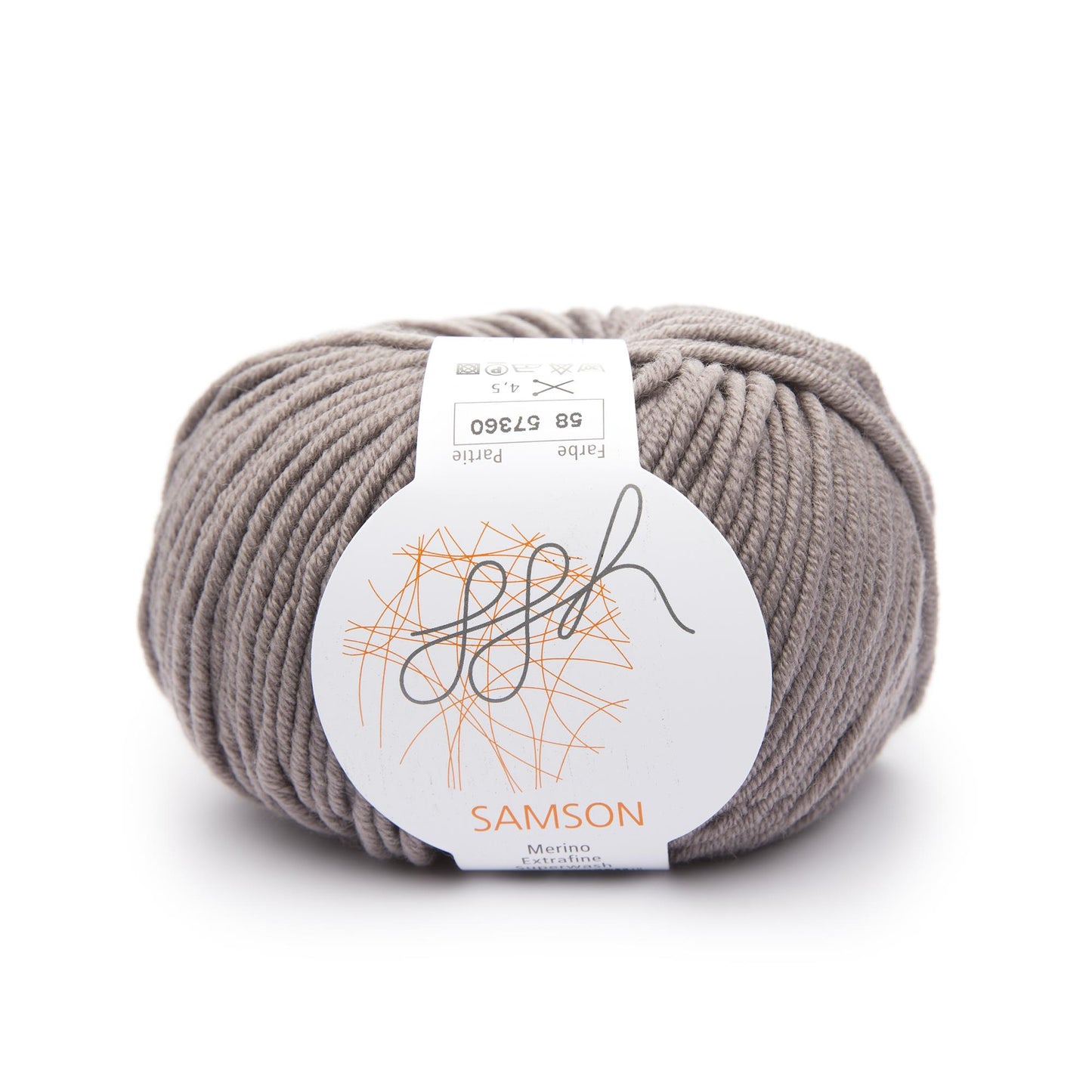 ggh Samson | Laine mérinos | 85m/50g | 058 - Gris français 