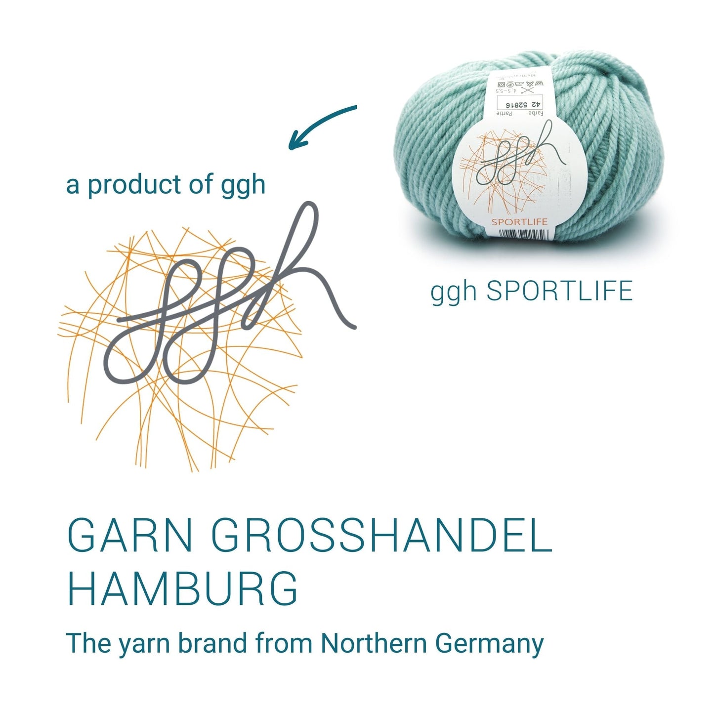 ggh Sportlife Box | Set mit 300g (6x50g) | 042 Mintgrün - Strickwolle - Handarbeiten - 6