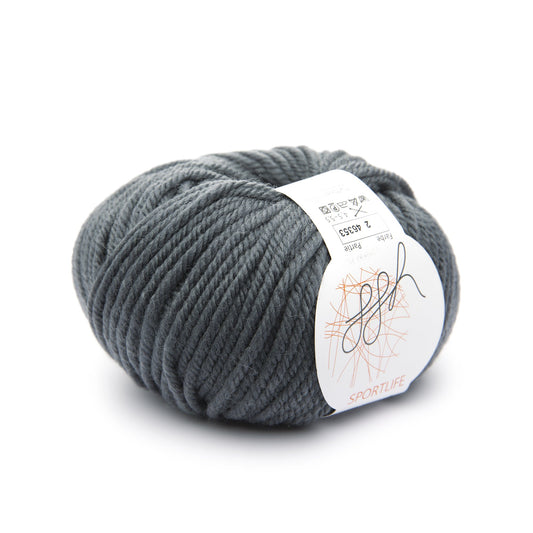 ggh Sportlife | Schurwolle | 80m/50g | 002 - Flanellgrau - Handarbeiten - 5