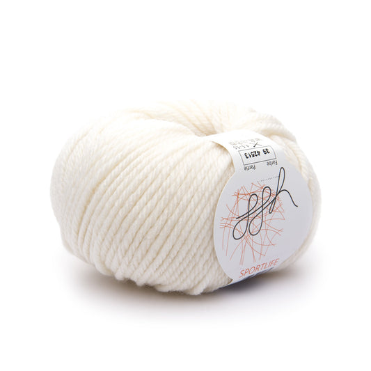 ggh Sportlife | Schurwolle | 80m/50g | 039 - Weiß - Handarbeiten - 2