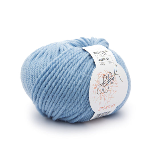 ggh Sportlife | Schurwolle | 80m/50g | 045 - Hellblau - Handarbeiten - 5