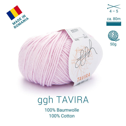 ggh Tavira | 100% Baumwolle | 80m/50g | 030 - Hellrosa - Handarbeiten - 2