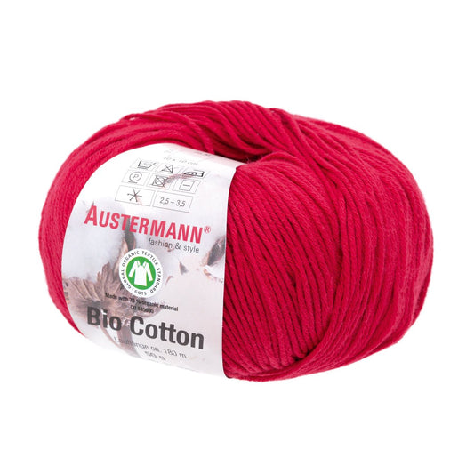 Gots Bio Cotton Uni | 180 M - 50 G | 03 - Rot - Strickwolle - Handarbeiten - 1