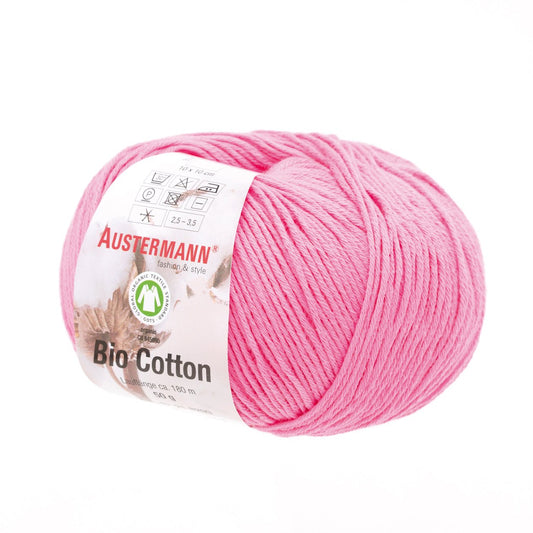 Gots Bio Cotton Uni | 180 M - 50 G | 15 - Pink - Strickwolle - Handarbeiten - 1