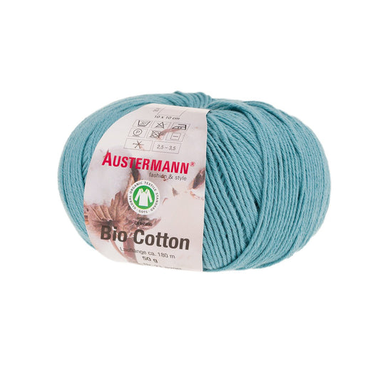 Gots Bio Cotton Uni | 180 M - 50 G | 25 - Fjord - Strickwolle - Handarbeiten - 1