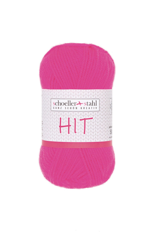 HIT 50G | Farbe 221 - NEON - CYCLAM - Strickwolle - Handarbeiten - 1