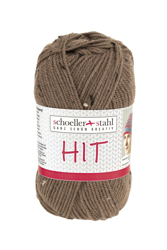 HIT 50G | Farbe 247 - BRAUN TWEED - Strickwolle - Handarbeiten - 1