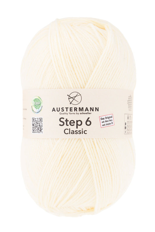 Step 6 Classic Exp | 410 M - 150 G | 6000 - Natur - Sockenwolle - Handarbeiten - 1