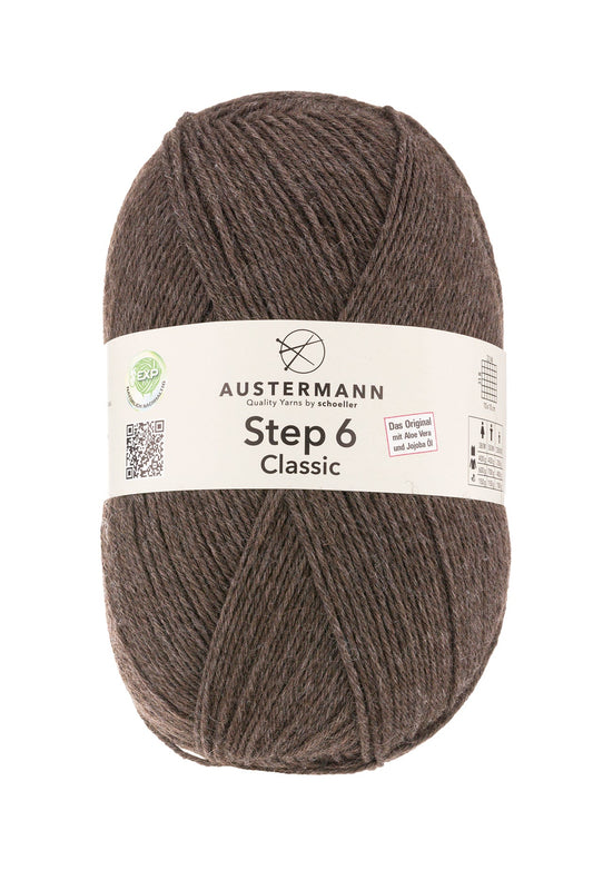 Step 6 Classic Exp | 410 M - 150 G | 6036 - Mocca - Meliert - Sockenwolle - Handarbeiten - 1